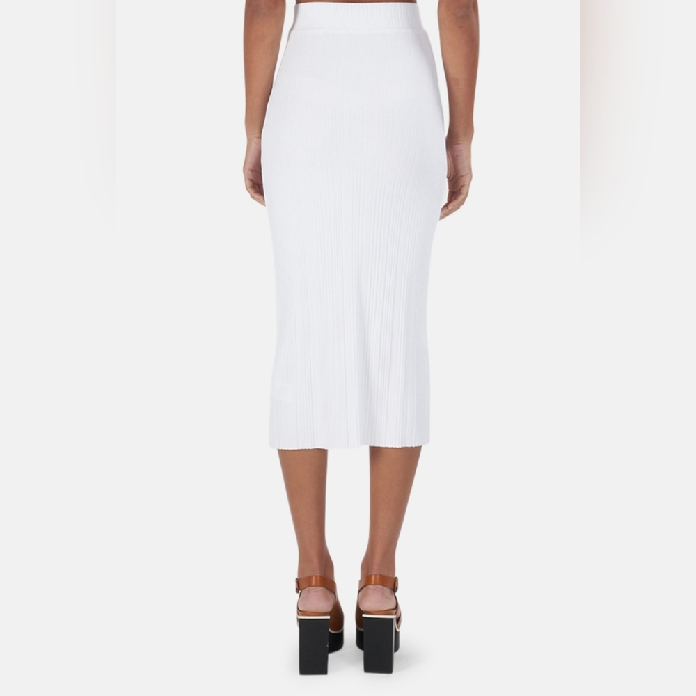 The Range Wave Rib Button-Up‎ Skirt -White - Picture 5 of 10